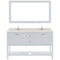 Modern Fittings Winterfell 60" Double Bath Vanity with Dazzle White Quartz Top and Round Sinks