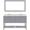 Modern Fittings Winterfell 60" Double Bath Vanity with Dazzle White Quartz Top and Square Sinks