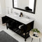 Modern Fittings Winterfell 60" Double Bath Vanity with White Marble Top and Round Sinks