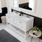 Modern Fittings Winterfell 60" Double Bath Vanity with White Marble Top and Round Sinks