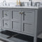 Modern Fittings Winterfell 60" Double Bath Vanity with White Marble Top and Square Sinks