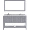 Modern Fittings Winterfell 60" Double Bath Vanity with White Marble Top and Square Sinks