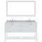 Modern Fittings Winterfell 60" Double Bath Vanity with White Marble Top and Square Sinks