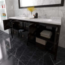 Modern Fittings Winterfell 72" Double Bath Vanity with Cultured Marble Quartz Top and Round Sinks