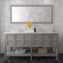 Modern Fittings Winterfell 72" Double Bath Vanity with Cultured Marble Quartz Top and Square Sinks