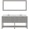 Modern Fittings Winterfell 72" Double Bath Vanity with Cultured Marble Quartz Top and Square Sinks Nickel Faucets