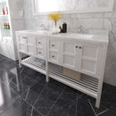 Modern Fittings Winterfell 72" Double Bath Vanity with Cultured Marble Quartz Top and Square Sinks