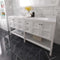 Modern Fittings Winterfell 72" Double Bath Vanity with Cultured Marble Quartz Top and Square Sinks