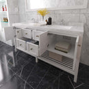 Modern Fittings Winterfell 72" Double Bath Vanity with Cultured Marble Quartz Top and Square Sinks