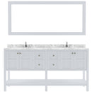 Modern Fittings Winterfell 72" Double Bath Vanity with Cultured Marble Quartz Top and Square Sinks