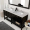 Modern Fittings Winterfell 72" Double Bath Vanity with Dazzle White Quartz Top and Round Sinks