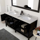 Modern Fittings Winterfell 72" Double Bath Vanity with Dazzle White Quartz Top and Round Sinks