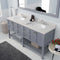 Modern Fittings Winterfell 72" Double Bath Vanity with Dazzle Quartz Top and Round Sinks Nickel Faucets