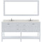 Modern Fittings Winterfell 72" Double Bath Vanity with Dazzle White Quartz Top and Round Sinks