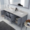 Modern Fittings Winterfell 72" Double Bath Vanity with Dazzle White Quartz Top and Square Sinks