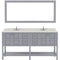 Modern Fittings Winterfell 72" Double Bath Vanity with Dazzle White Quartz Top and Square Sinks