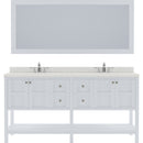 Modern Fittings Winterfell 72" Double Bath Vanity with Dazzle White Quartz Top and Square Sinks