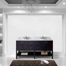 Modern Fittings Winterfell 72" Double Bath Vanity with White Marble Top and Round Sinks