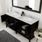 Modern Fittings Winterfell 72" Double Bath Vanity with White Marble Top and Round Sinks