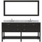 Modern Fittings Winterfell 72" Double Bath Vanity with White Marble Top and Round Sinks