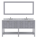 Modern Fittings Winterfell 72" Double Bath Vanity with White Marble Top and Round Sinks