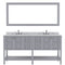 Modern Fittings Winterfell 72" Double Bath Vanity with White Marble Top and Round Sinks