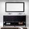 Modern Fittings Winterfell 72" Double Bath Vanity with White Marble Top and Square Sinks