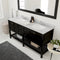 Modern Fittings Winterfell 72" Double Bath Vanity with White Marble Top and Square Sinks