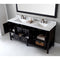 Modern Fittings Winterfell 72" Double Bath Vanity with White Marble Top and Square Sinks