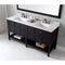 Modern Fittings Winterfell 72" Double Bath Vanity with White Marble Top and Square Sinks