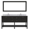 Modern Fittings Winterfell 72" Double Bath Vanity with White Marble Top and Square Sinks