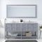 Modern Fittings Winterfell 72" Double Bath Vanity with White Marble Top and Square Sinks