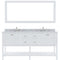 Modern Fittings Winterfell 72" Double Bath Vanity with White Marble Top and Square Sinks