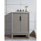 Water Creation Elizabeth 24" Single Sink Carrara White Marble Vanity In Cashmere Gray EL24CW03CG-000000000