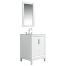 Water Creation Elizabeth 24" Single Sink Carrara White Marble Vanity In Pure White with F2-0012-01-TL Lavatory Faucet EL24CW01PW-000TL1201