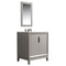 Water Creation Elizabeth 30" Single Sink Carrara White Marble Vanity In Cashmere Gray EL30CW03CG-000000000