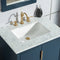 Water Creation Elizabeth 30" Single Sink Carrara White Marble Vanity In Monarch Blue EL30CW06MB-000000000