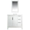 Water Creation Elizabeth 36" Single Sink Carrara White Marble Vanity In Pure White EL36CW01PW-000000000