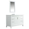 Water Creation Elizabeth 48" Single Sink Carrara White Marble Vanity In Pure White with Matching Mirror EL48CW01PW-R21000000