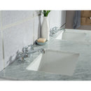 Water Creation Elizabeth 60" Double Sink Carrara White Marble Vanity In Pure White EL60CW01PW-000000000