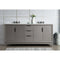 Water Creation Elizabeth 72" Double Sink Carrara White Marble Vanity In Cashmere Gray EL72CW03CG-000000000