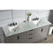 Water Creation Elizabeth 72" Double Sink Carrara White Marble Vanity In Cashmere Gray with Matching Mirror and F2-0009-03-BX Lavatory Faucet EL72CW03CG-R21BX0903