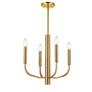 Dainolite 4 Light Incandescent Chandelier Aged Brass Finish ELN-164C-AGB