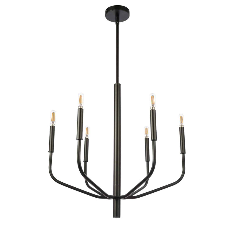 Dainolite 6 Light Chandelier Mb Finish ELN-246C-MB