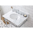 Water Creation Embassy 30" Wide Single Wash Stand P-Trap Counter Top with Basin and F2-0012 Faucet included In Chrome Finish EB30D-0112