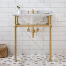 Water Creation Embassy 30" Wide Single Wash Stand P-Trap Counter Top with Basin and F2-0013 Faucet included In Satin Gold Finish EB30D-0613