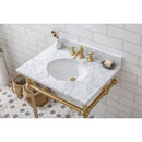 Water Creation Embassy 30" Wide Single Wash Stand P-Trap Counter Top with Basin and F2-0013 Faucet included In Satin Gold Finish EB30D-0613