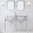 Water Creation Embassy 60" Wide Double Wash Stand and P-Trap included In Chrome Finish EB60B-0100