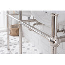 Water Creation Embassy 60" Wide Double Wash Stand P-Trap Counter Top with Basin F2-0009 Faucet and Mirror included In Polished Nickel PVD Finish EB60E-0509