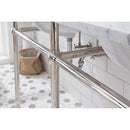 Water Creation Embassy 60" Wide Double Wash Stand P-Trap Counter Top with Basin F2-0013 Faucet and Mirror included In Polished Nickel PVD Finish EB60E-0513